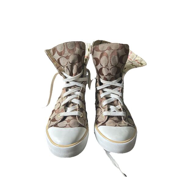 Coach Shoes - Coach Women’s Size 7B Bonney high Top Converse Style Sneakers